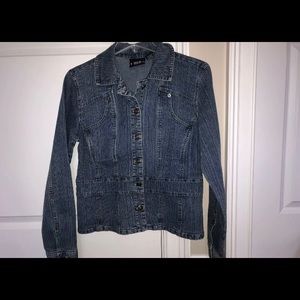 Bill Blass Women's MP Button Up Jean Jacket